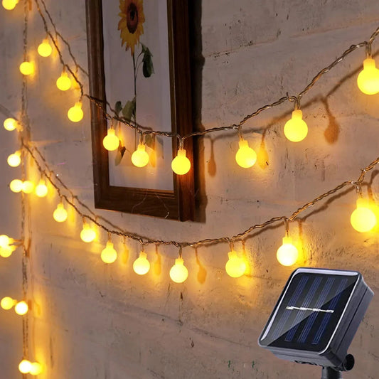 Solar-Powered Outdoor Fairy String Lights