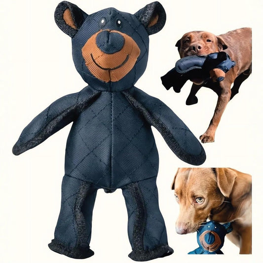 Tough Plush Bear Toy for Playful Dogs