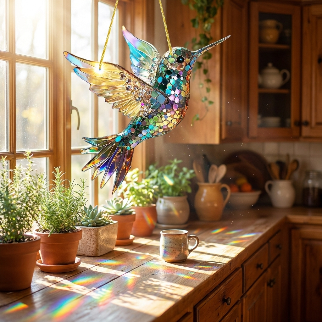 Hummingbird suncatcher lifestyle
