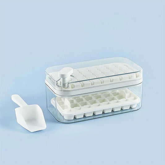 One-Click Ice Cube Tray with Storage Bin