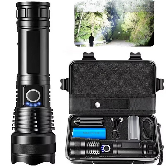 High-Lumen Rechargeable Flashlight for Emergencies
