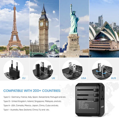 Multi-Port Universal Travel Adapter for Trips