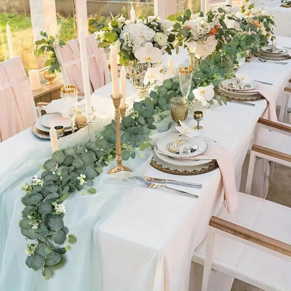 Elegant Faux Eucalyptus Garland Decor