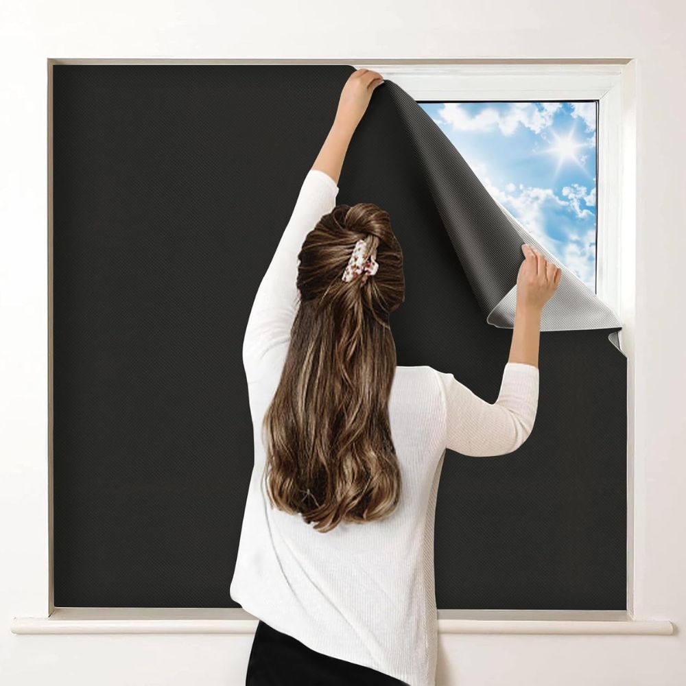 Adhesive Blackout Sun-Blocking Window Shade