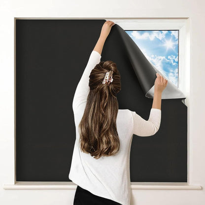 Adhesive Blackout Sun-Blocking Window Shade