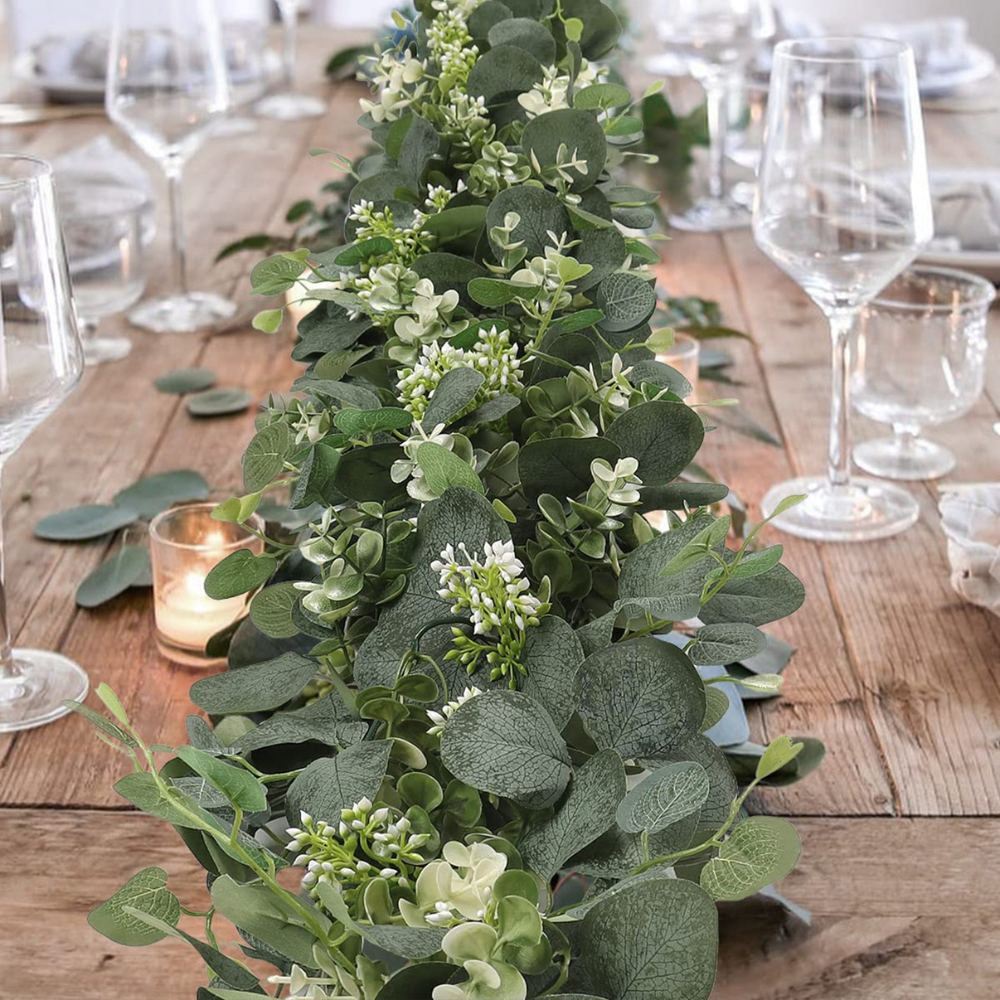 Elegant Faux Eucalyptus Garland Decor