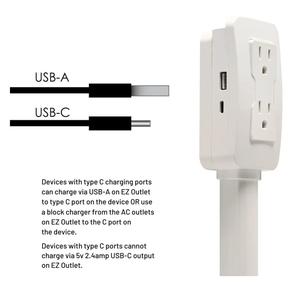Multi-Port Outlet Extender with USB