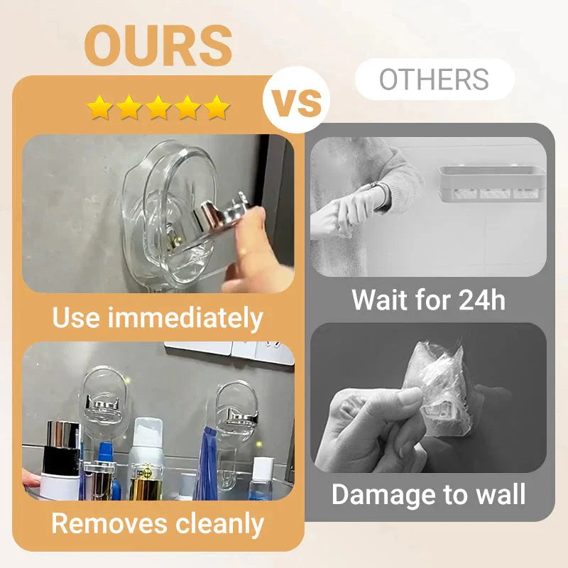 Suction Cup Bathroom Storage Rack