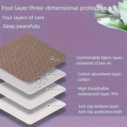Washable Waterproof Bed Protector Pad
