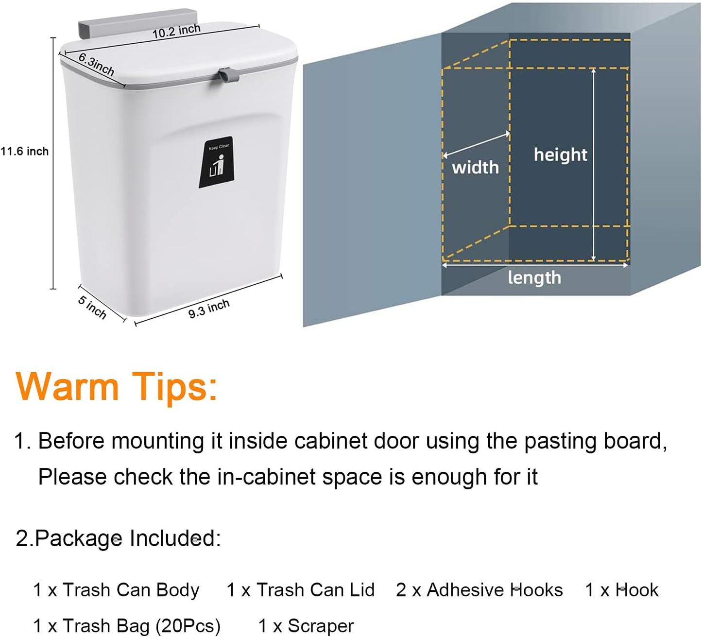 2.4-Gallon Countertop Kitchen Compost Bin