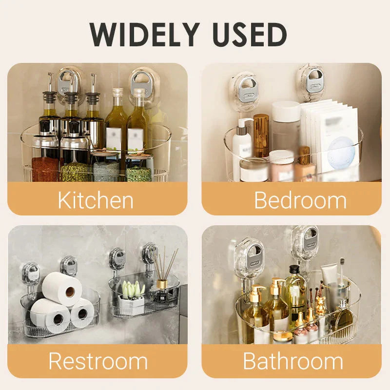 Suction Cup Bathroom Storage Rack