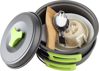 Compact Camping Cookware Backpacking Set
