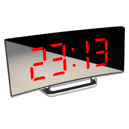 Curved LED Mirror Alarm Clock