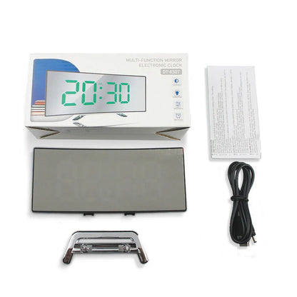 Curved LED Mirror Alarm Clock