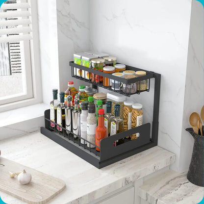 2-Tier Slide-Out Under-Sink Storage Organizer