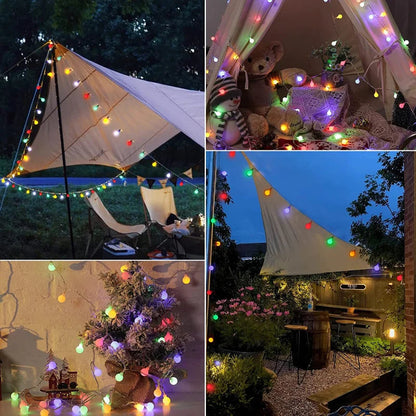 Solar-Powered Outdoor Fairy String Lights