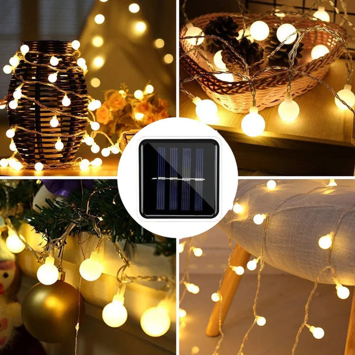 Solar-Powered Outdoor Fairy String Lights