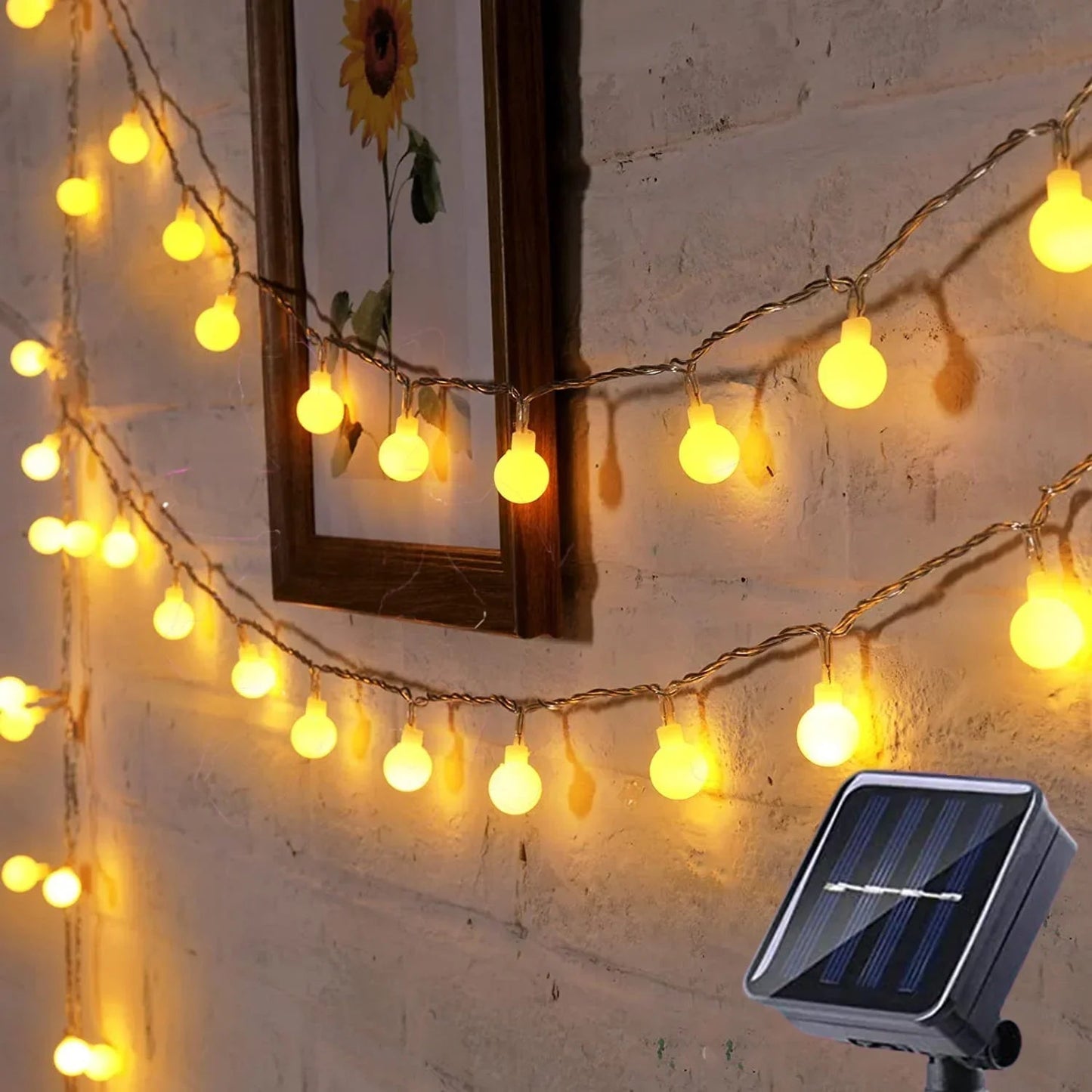 Solar-Powered Outdoor Fairy String Lights