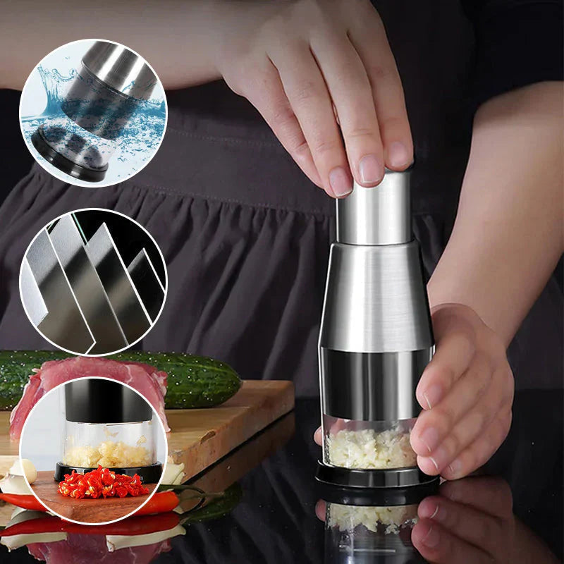 Compact Handheld Garlic Chopper