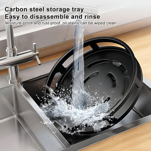 3-Tier Rotating Metal Storage Organizer
