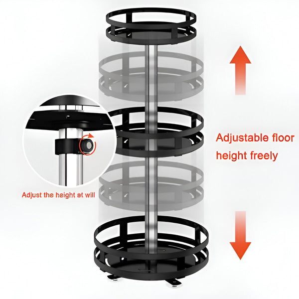 3-Tier Rotating Metal Storage Organizer