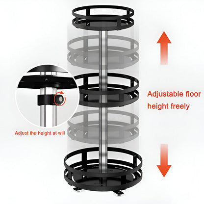 3-Tier Rotating Metal Storage Organizer