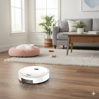 Smart Robot Vacuum With HEPA Filtration