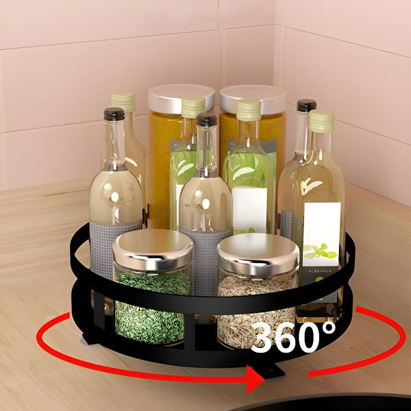 3-Tier Rotating Metal Storage Organizer