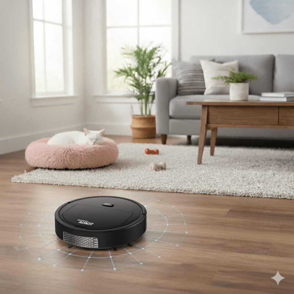 Smart Robot Vacuum With HEPA Filtration
