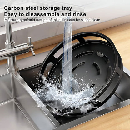 3-Tier Rotating Metal Storage Organizer