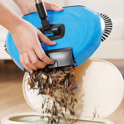 2-in-1 Rotating Bristle Sweeper Broom