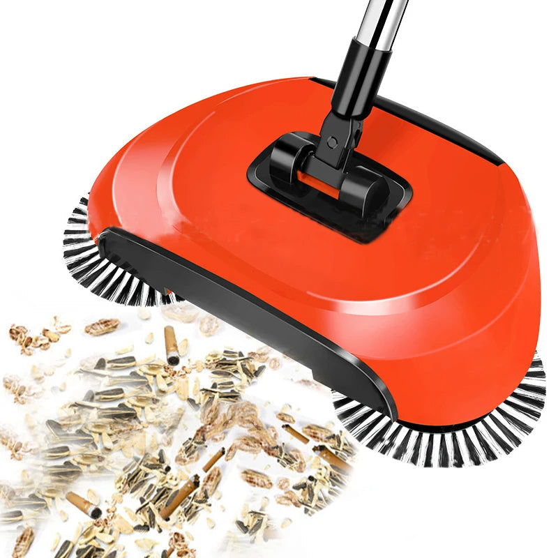 2-in-1 Rotating Bristle Sweeper Broom