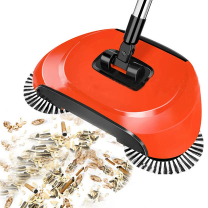 2-in-1 Rotating Bristle Sweeper Broom