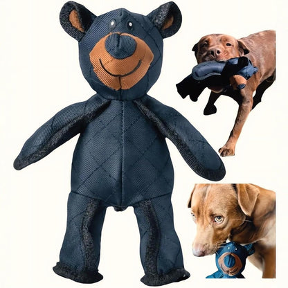 Tough Plush Bear Toy for Playful Dogs