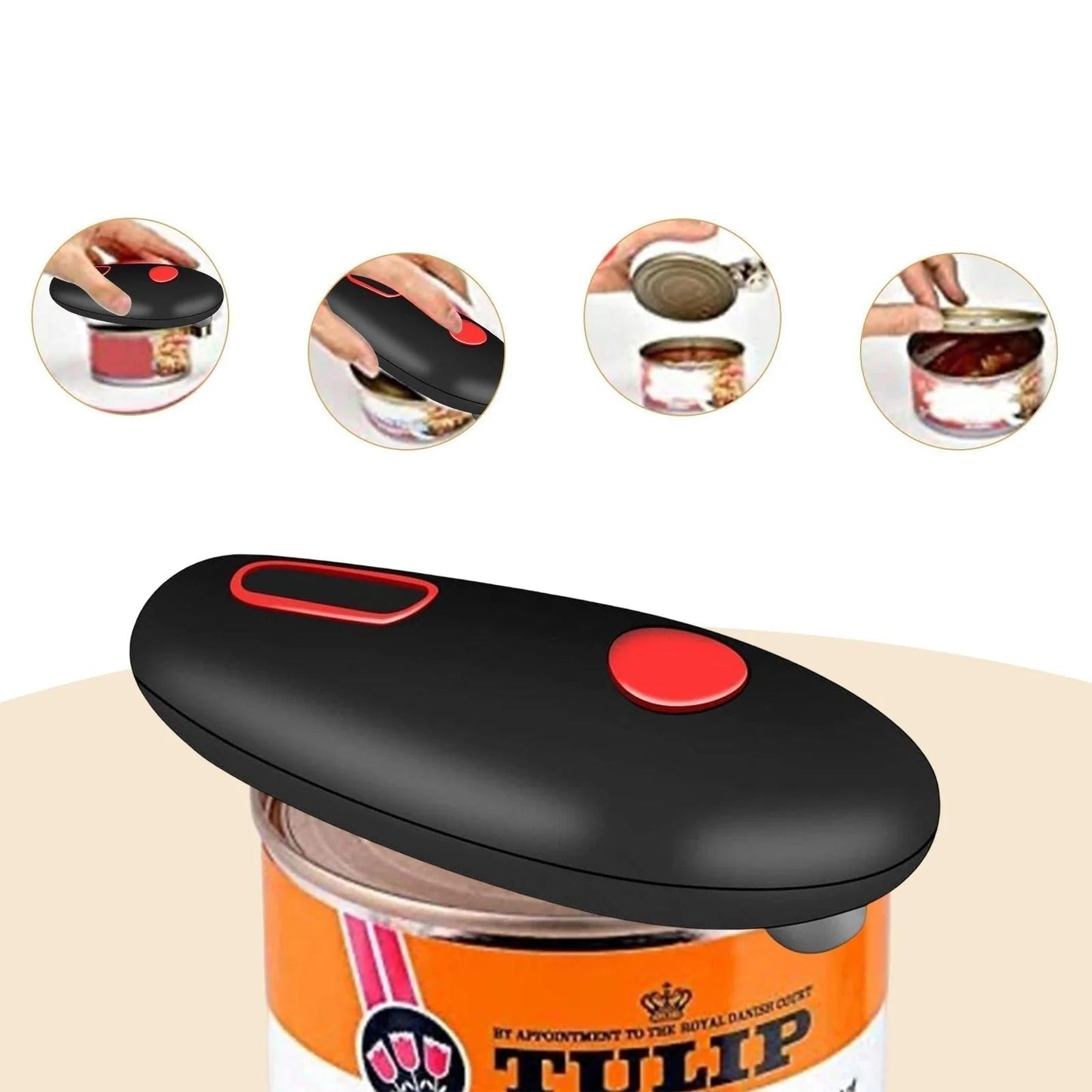 Hands-Free Automatic Can Opener for Kitchens