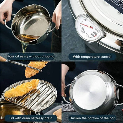 Compact Japanese Deep Fryer Pot