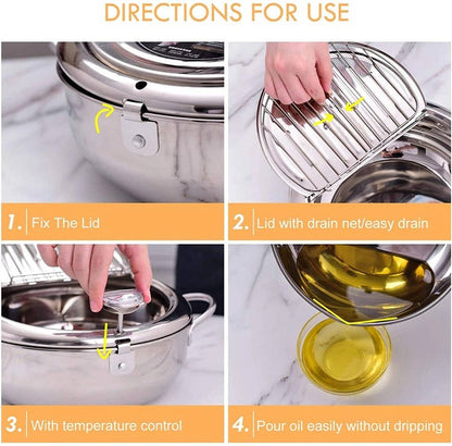 Compact Japanese Deep Fryer Pot