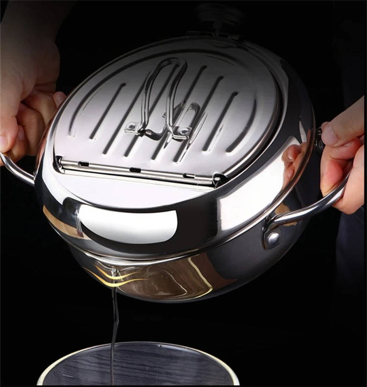 Compact Japanese Deep Fryer Pot