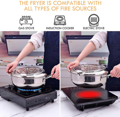 Compact Japanese Deep Fryer Pot