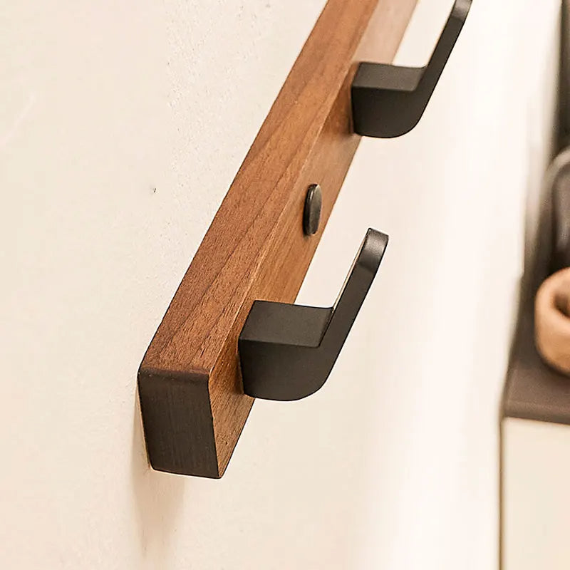 Minimalist Wood & Metal Coat Hooks