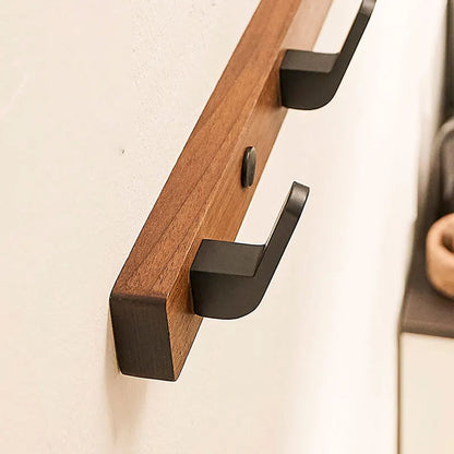 Minimalist Wood & Metal Coat Hooks