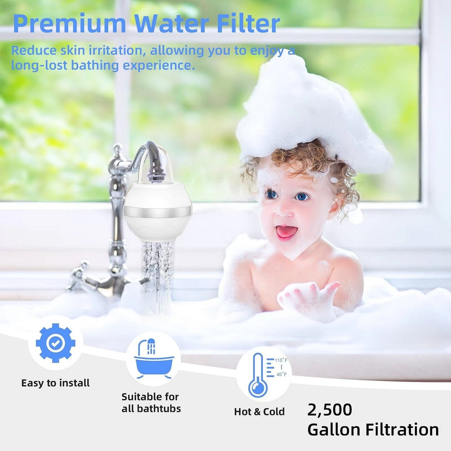 Purifying Bath Tub Water Filter