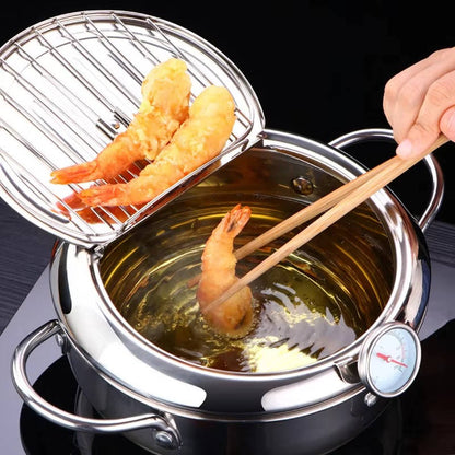 Compact Japanese Deep Fryer Pot