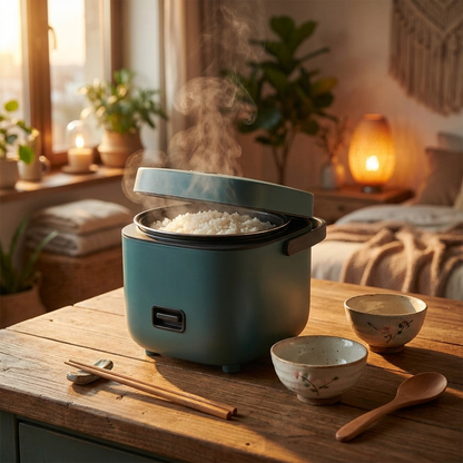Mini rice cooker with fluffy rice