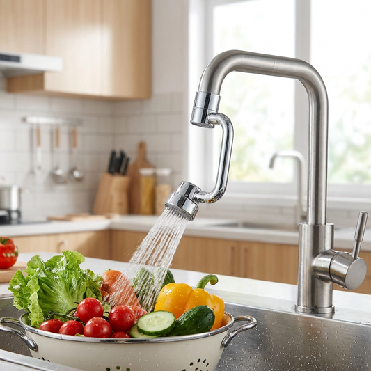 1080 rotating faucet extender in kitchen use