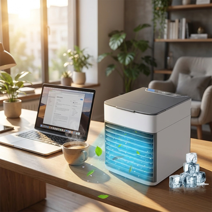 Portable air conditioner in home office