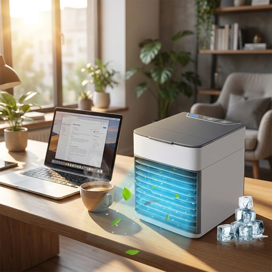 Portable air conditioner in home office