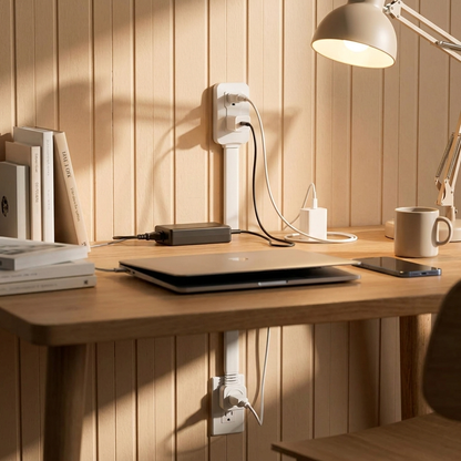 Outlet extender powering home office