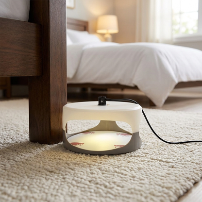 Bed bug trap under bed leg