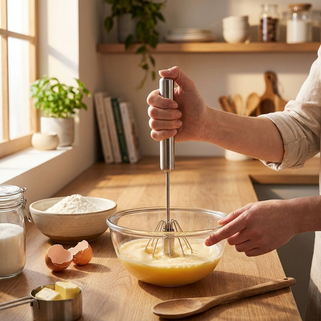 Automatic whisk in use